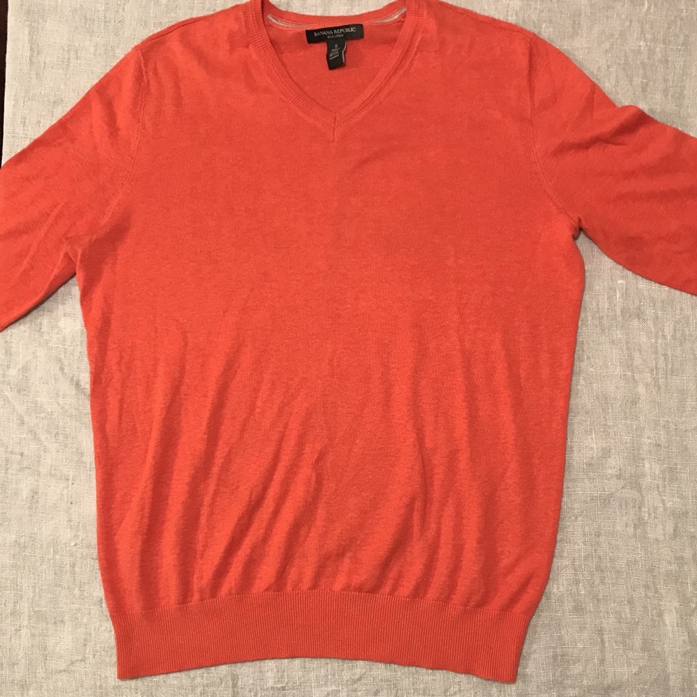 Banana Republic Silk Linen V-neck Sweater (S)